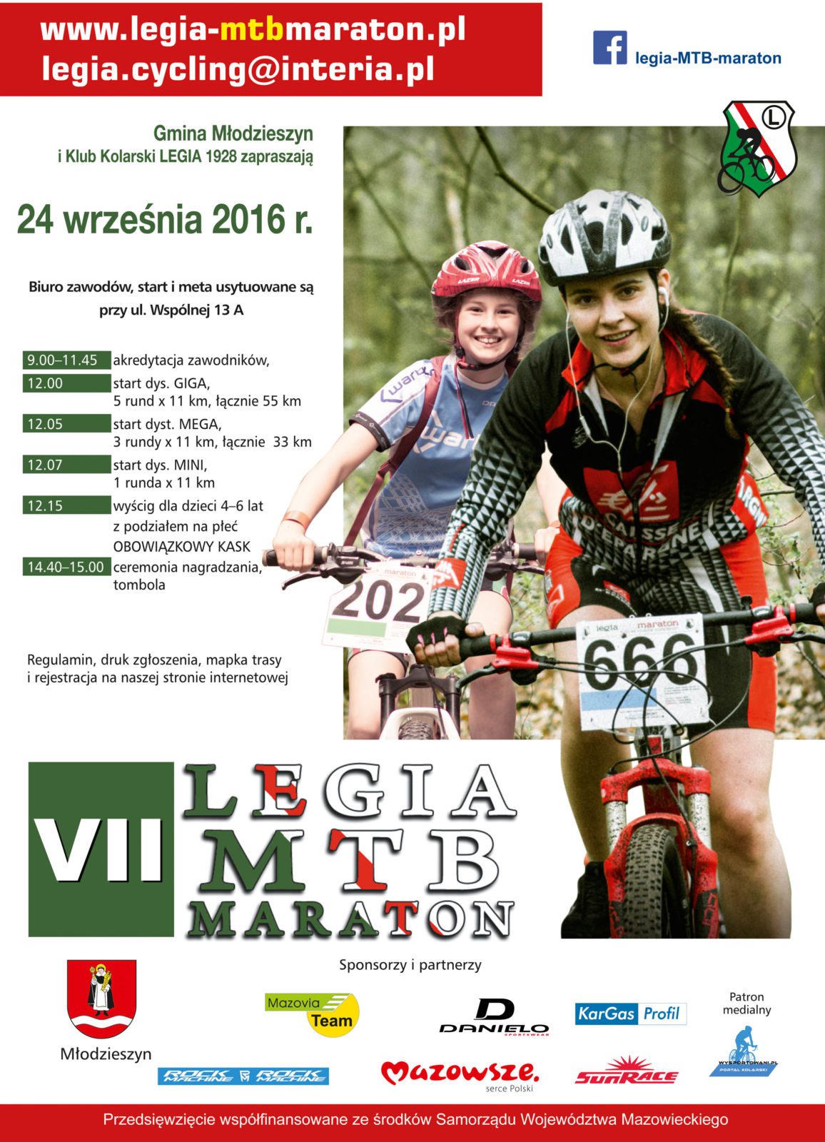 Zawody kolarskie LEGIA MTB MARATON