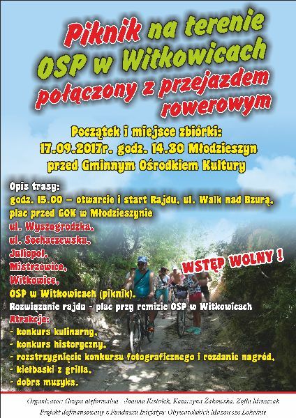 Zaproszenie na rajd rowerowy 17 września 2017 r.