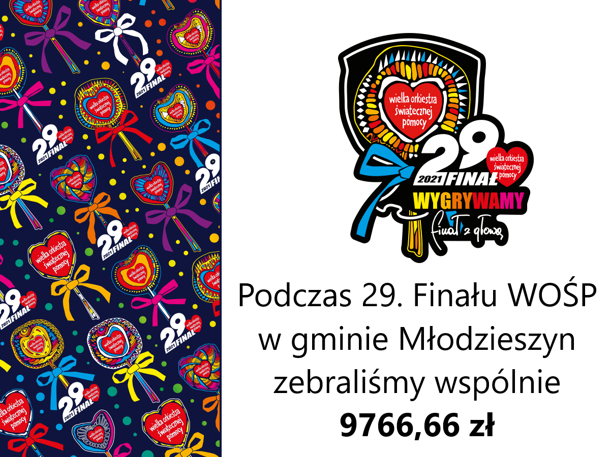 Podsumowanie 29. Finału WOŚP w gminie Młodzieszyn