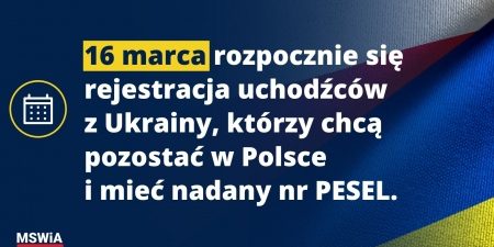 Nadawanie numerów PESEL obywatelom Ukrainy/Надання номерів PESEL громадянам України