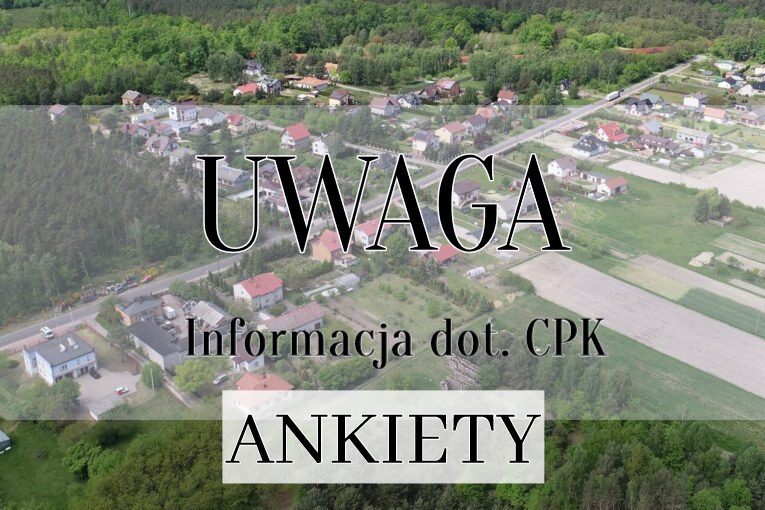 Informacja dotycząca odbioru ankiet przez mieszkańców Gminy Młodzieszyn z Centralnego Portu Komunikacyjnego.