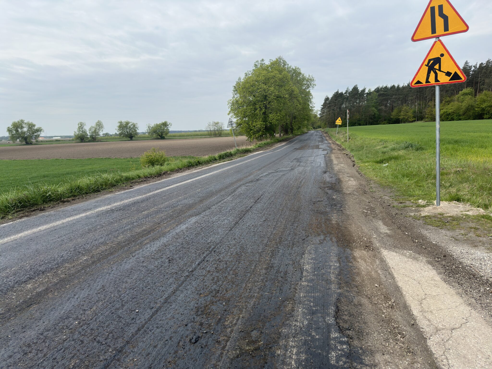Prace remontowe na drodze powiatowej nr 3838W Budy Stare – Młodzieszyn (do DK nr 50