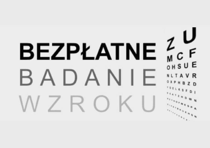 zdjęcie z napisem bezpłatne badanie wzroku