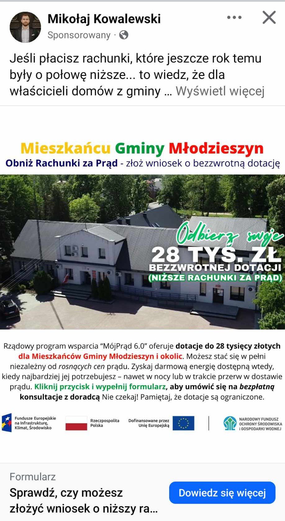 Uwaga na osoby podszywające się pod pracowników Urzędu Gminy Młodzieszyn
